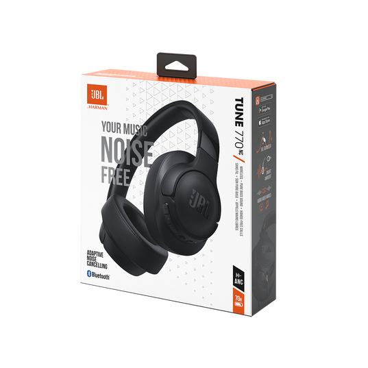 JBL Tune 770NC - Black - Adaptive Noise Cancelling Wireless Over-Ear Headphones - Detailshot 10